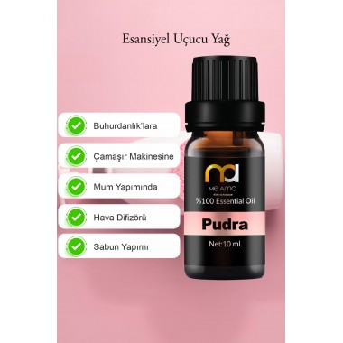 Pudra Kokulu Buhurdanlık Yağı Aromaterapi Yağ Difüzör Esansı Buhur Yağ Oda Kokusu 10 Ml.